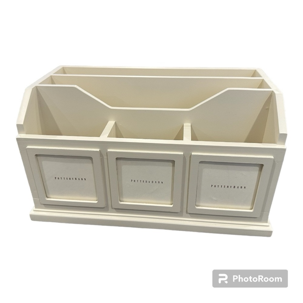 Pottery Barn Bedford Desk Organizer Antique White
